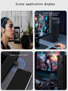El adaptador Bluetooth 5.4 no requiere controladores y se puede conectar fácilmente. Como receptor y transmisor de audio Bluetooth, es compatible con altavoces inalámbricos, auriculares y otros dispositivos. En comparación con la versión 5.0, tiene un rendimiento superior, logrando una transmisión inalámbrica eficiente y estable, lo que hace que su experiencia de audio sea talla grande suave y natural.