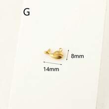 Ahknormailcui Stainless Steel Crab/Conch/Fish/Shell Patterned Marine Life Charms Pendant For Making Necklaces/Bracelets/Anklets/Earrings Decorative Components, 18K Gold Plated Cute Ocean Animal Pendants For Diy Jewelry Crafts Accessories - Gold - View 10