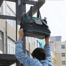 1PC Heavy-Duty Waterproof Tool Bag - Large Capacity Oxford Canvas, Wear-Resistant Electrician'S Storage Organizer With Multiple Compartments For Screws, Nails, Drill Bits & More, Tool Storage Bag