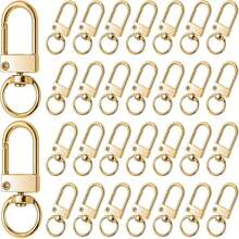 30pcs Metal Lobster Swivel Clasp Hooks, Key Chain Clips For DIY Jewelry, Keychains, Crafts And Accessory Making