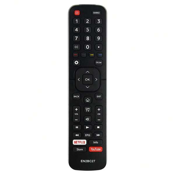 Télécommande de rechange IR Hisen&Se EN2BC27 adaptée pour les téléviseurs Hisen&Se