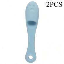 2/4 piezas Cepillo de silicona suave con forma de dedo para limpieza facial, eliminación de puntos negros, cepillo de nariz, cepillo exfoliante para limpieza facial, herramienta de cuidado
