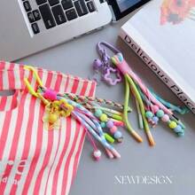 Multicolor Lanyard Colorful Mobile Phone String Creative Key Chain Pendant Decor Beads & Star Charms For Bags Backpacks Clothes & Accessories Backpack Decor