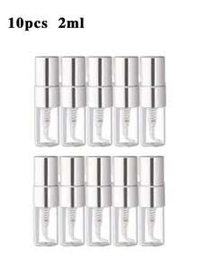 50 件套夏季旅行便携式电镀金喷雾香水分装瓶，5ml/10ml/3ml/2ml 容量香水样品瓶，细雾化妆品瓶，保湿喷雾瓶，香水分配工具，DIY 香水容器，送给家人和朋友的生日礼物，节日礼物便携且适合飞机 - 彩色 - 查看 46