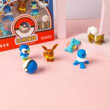 pokemon 5pcs/1set Pocket Monster Character Plastic Mini Figurines, Cute Style With Colorful Variant Pokemon Designs, Detailed Character Features, Suitable For Desktop Decor, Stationery, Collecting, Holidays & Occasions Like Back To School, Christmas, Valentine's Day, Teacher's Day, Halloween, Easter, National Holiday, Children's Day, Women's Day, Birthday Gifts