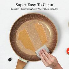 Innwewell Non Stick Frying Pan - Non Stick Skillet Frying Pans, Safe&No Toxic Egg Omelette Frying Pan, Large Nonstick Cookware Chef's Pan, Induction Compatible, PFOA Free(11inch, Gold) - 金色 - 查看 7