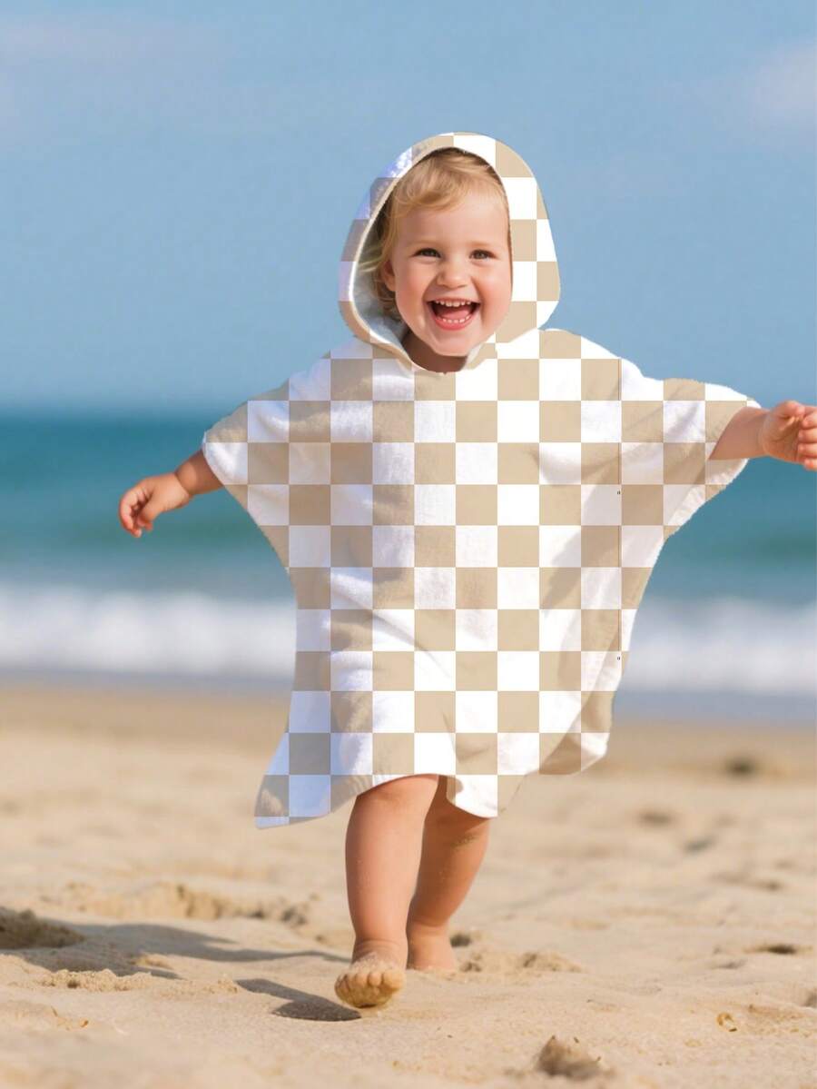 1 件婴儿连帽毛巾，儿童沐浴/泳池/沙滩连帽毛巾，新生儿、婴幼儿沐浴巾礼物 - 彩色 - 查看 1