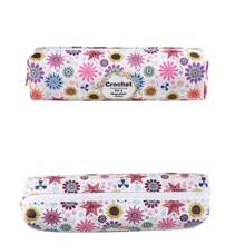 Looen Floral Crochet Hook Case - Lightweight Zippered Storage Organizer For Knitting Needles & Accessories, Perfect For Christmas/New Year Gifts, Sewing Storage