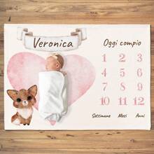1 pătură comemorativă personalizată din flanel cu numere de dragoste, an, lună, zi și culoare opțională. Pătură pentru copii din flanel Falei cu căldură într-un singur strat și imprimare digitală prin pulverizare directă.