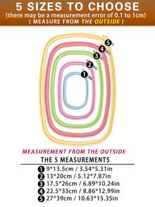 1 件矩形多色 DIY 刺绣箍，采用优质 ABS 材料制成，带有凹槽设计，可牢固固定刺绣面料，适用于万圣节、圣诞节装饰、书桌、床头、手机钥匙扣、包包挂件、汽车吊坠，适合儿童和成人刺绣工艺品