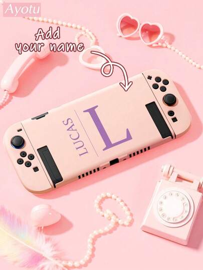Ayotu 1 Pc Name Customized Switch Protective Case Compatible With Nintendo Switch NS/Switch OLED/Switch Lite/2025 New Switch2 7.9 Inch Cover,Name Customized Switch Accessories, Including NS Base Cover, Game Card Storage Box