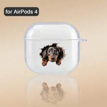 Funda para earphone de perro salchicha, funda transparente para auriculares, compatible con funda para AirPod, auriculares compatibles con Airpods Pro (2.a generación), compatible para los AirPods 3, compatiblecon los Airbnb Pro, compatibles para airPods 2, compatiblepara los aIRpods 4