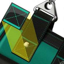 1PC Heavy-Duty Waterproof Tool Bag - Large Capacity Oxford Canvas, Wear-Resistant Electrician'S Storage Organizer With Multiple Compartments For Screws, Nails, Drill Bits & More, Tool Storage Bag