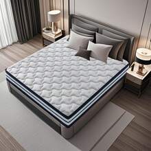 Matratze 140x200 - Höhe 23 cm, Matratze 2 Personen,      Ergonomische, Milbenfest und Hypoallergen, Geeignet für alle Jahreszeiten - Blau-Weiß - Übersicht 1