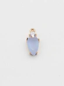1pc/2pcs/4pcs Cute Macaron Color Heart Shaped Copper Alloy Zirconia Crystal Water Drop Pendant For DIY Jewelry Making, Bracelet, Earrings, Necklace Accessories
