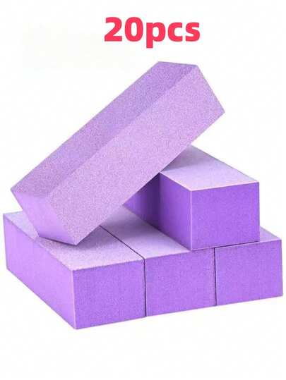 Blocs de polissage pour ongles - Options multi-pack Grain moyen/fin 100/180 : 1 pièce / 3 pièces / 10 pièces / 20 pièces Professionnel 3-en-1 : Façonne, affine et polit les ongles en acrylique, le vernis gel et les ongles naturels Grains doubles : - Moyen (grain 100) : lisse les stries et façonne les ongles - Fin (grain 180) : crée une finition ultra brillante Parfait pour : manucures, pédicures, soins des ongles en salon et à domicile