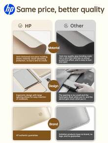 HP1pc Sleeve Bag For Laptop, 12/13/14/15/16 Inch, Laptop Liner Bag, Bag Accessories For Air/ Pro/ - Beige - View 12