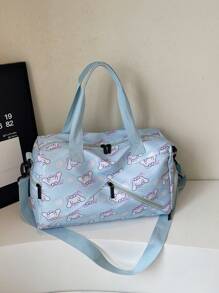 Sanrio Una bolsa de fitness pequeña para hombres y mujeres, una bolsa de viaje al aire libre, una bolsa de aislamiento seco y húmedo con cierre de cremallera, una bolsa de equipaje ajustada, una bolsa de mamá para viajes de negocios y compras, y útiles escolares para vuelta al cole