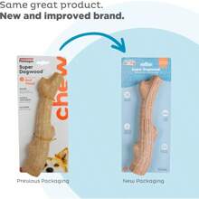 Juguete masticable para perros grande y duradero de madera natural hecho en EE. UU. por Super Dogwood, L