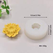1pc Sunflower Floral Silicone Mold For Handmade Soap, Bath Bomb, Candle Making