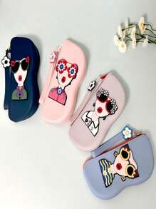 1 pieza Bolsa de gafas de silicona multicolor para almacenamiento, equipada con asa colgante, adecuada para viajes y uso portátil. Resistente al agua y a los golpes, diseñada para mantener las gafas y las gafas de natación libres de polvo. Ceremonia de revelación, perfecta para vacaciones, bodas y fiestas, regalo perfecto para colegas, amigos y familiares, vuelta al colegio