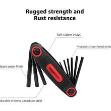 Basics - Juego de llaves hexagonales plegables, paquete de 3, métrica/SAE/estrella - 1 - Ver 6
