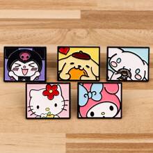 Sanrio 5 sztuk ładnych emaliowanych szpilek na klapę odznaki na plecaku damska broszka ubrania prezent biżuteria akcesoria modowe