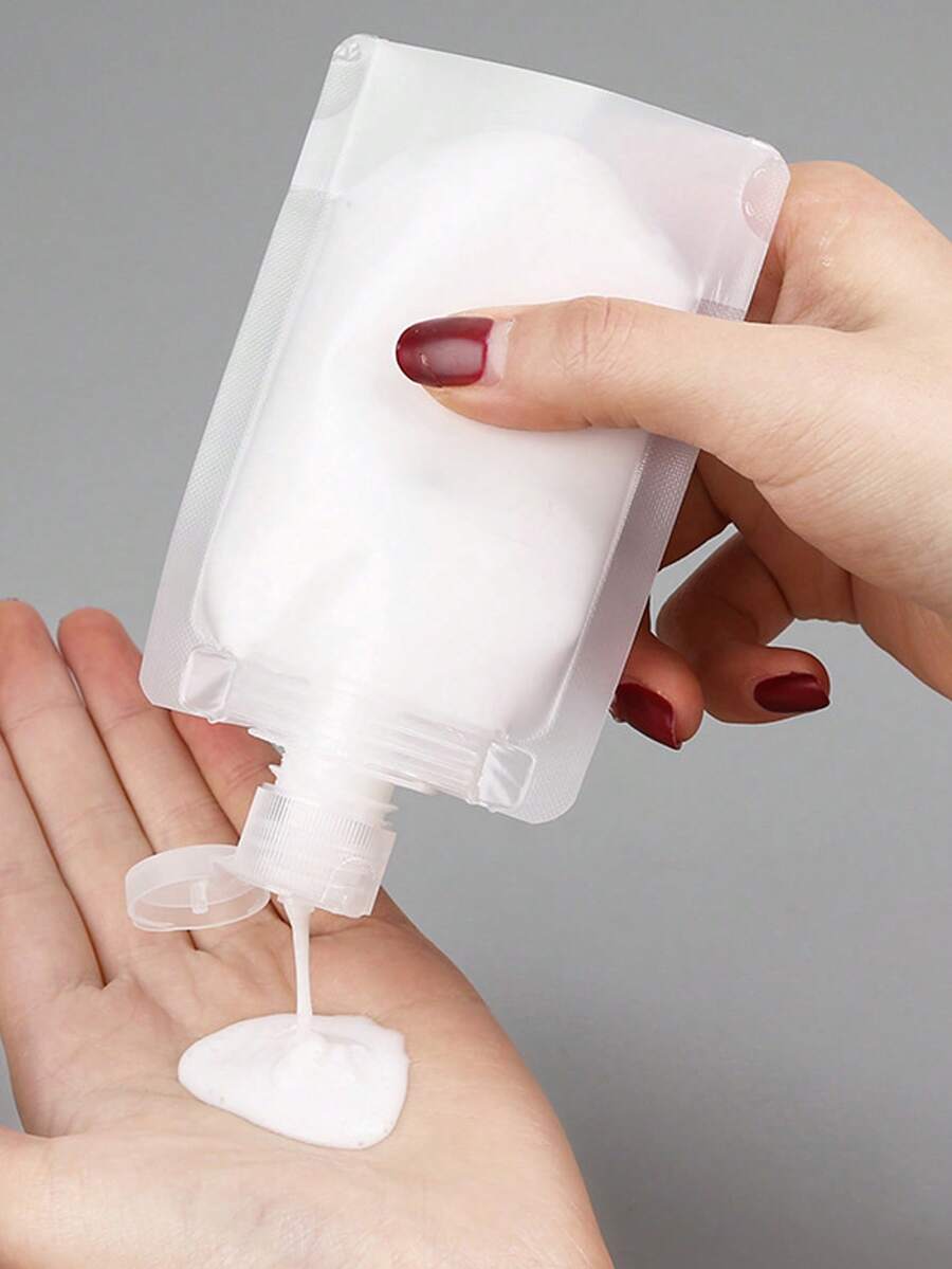 10pcs Travel Refillable Bags For Shampoo, Conditioner, Lotion, Portable Toiletry Containers, Transparent - Clear - View 1