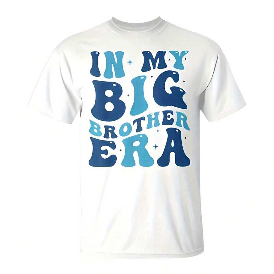 In My Big Brother Era Pregnancy Announcet For Brother T-Shirt 220G Pure Cotton Comfort T-Shirt - Send Warmth To Your Dearest Family, Perfect For Birthdays, Days, And Any Celeory Eventcotton Manfinity Ropa De Hombre Clog S Camias De Hombre Matching Outfits For Couples 's Couple Matching Clothes Vintage Shirts Sumwon Streetwear Sumwon Hombre Dmanfinity Romwe Summer Clothes Horror Y2k Anime Shirt Graphic S Streetwear Cistian Clothes Funny T Shirts Band S Beer Shirt Dad - 白色 - 查看 1
