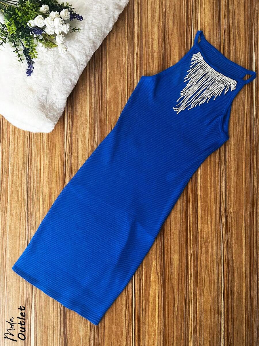 Women Short Dresses - Blue - View 1