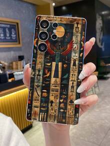 1 pieza Funda de teléfono a prueba de golpes con diseño de mosaico de TPU transparente y antiarañazos, protección de lente de cámara, compatible con Apple, Nothing, Pixel, INFINIX, Redmi - Multicolor - Ver 1