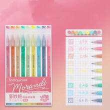 Set de 3 bolígrafos para planificador de estudiante, 9 colores de bolígrafos de alta capacidad para planificador, bolígrafos para dibujar, resaltadores, rotuladores finos, útiles escolares, regalos para estudiantes, regalos de cumpleaños