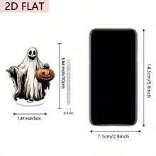 2D drehbare Acryl Tischdekoration - Geschnitzter Kürbis Horror für Halloween, 360° Drehung, ohne Batterie, geeignet für Innen und Außen, 2D flaches Design, Zuhause, Büro, Party & saisonales Geschenk, Halloween Dekoration für Zuhause, lustige Dekoration, langanhaltend, tolle Geschenkidee