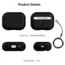 Case Compatible With AirPods1/2 AirpodsproAirPodspro2AirPods3AirPods4TPU Simulated Leather Case High-Looking, Comprehensive Protection With Keychain