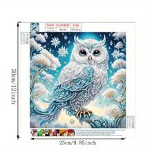 Charming DIY 5D Diamond Painting Kit With Owls On Tree Branches - Unique Shaped Resin & Acrylic Diamonds, Frameless Mosaic Craft, Vibrant Colors, Suitable For Home & Office Decor, Ideal Gift For Holidays & Parties, Diamond Art Set