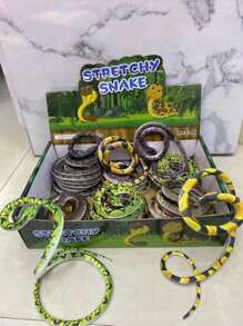 Serpiente suave de goma para broma, divertida para fiestas y uso diario, serpiente de plástico suave con textura realista, de material TPR impermeable y elástico, regalo para el Día de los inocentes y cumpleaños
