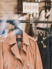 10 件透明旋转亚克力价格标签夹，双面显示标签，适用于办公室、商业、零售店、超市、展览、塑料标牌、价格卡 - 彩色 - 查看 12