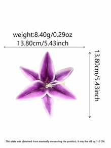 2 PCs Lily Flower Hair Clips Set, Bohemian Style Minimalist Fashion Resin Material Gradient Large Lily Flower Hair Clips, Suitable For Commuting, Travel, Daily Outfit Matching, Side Clip Hair Styling Accessories, Summer Accessories, Claw Clips, Hair Slide, Hair Claws, School Stuff