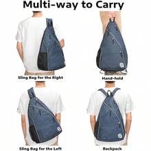 A11N SPORTS Pickleball Bag Reversible Crossbody Sling Bag Backpack For Women Men - Navy - View 6