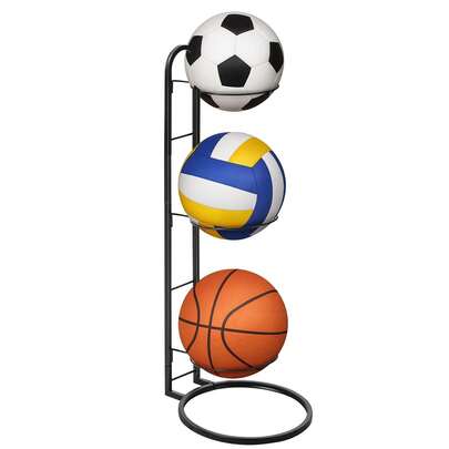 Ball Storage RackMetal Ball Stand  Ball Lockers Vertical Ball Rack Holder Room Outdoor Sports Equipment Organiser Football Stand For Basketball Football Volleyball Etc
