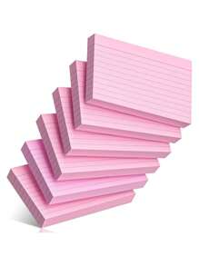 50sheets 3 X 5 Inches Horizontal Grid Pink Index Cards, Flash Card College Horizontal Grid, Suitable For Schools, Universities, Offices, And Home Organizations, Durable Learning To-Do List Note Cards With Horizontal Grid Lines