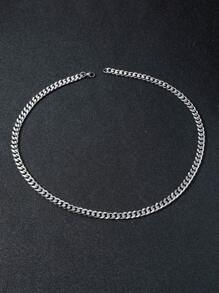 1 Piece Of 5mm/8mm/10mm Long 50cm Stainless Steel Minimalist Style NK Chain Men's Necklace Suitable For Daily Father's Day Beach Accessories Gifts
