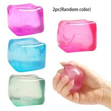 1/3/6 Piezas Cubos de presión de elevación lenta - Juguete antiestrés suave y elástico para adultos, juguete sensorial para aliviar la ansiedad ADD/ADHD, para estiramiento y manipulación, para oficina, hogar, aula (colores aleatorios)