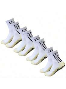 4 paires de chaussettes de sport de football pour hommes, antidérapantes pour le football, le basketball et d'autres sports
