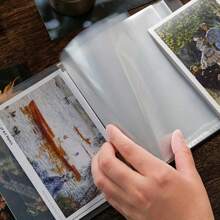 40 قطعة دفتر تخزين ملصقات ذو سعة كبيرة. كتاب جامع لملصقات الكتب الشريط الصور البطاقة الفاتورة الملاحظات اللاصقة، حامل ملفات a6 مع مشبك للفصول الدراسية والمنزل والمكتب والسفر، مستلزمات المدرسة