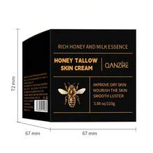 110g Crème visage parfumée au miel, très hydratante, éclaircit le teint, répare la barrière cutanée endommagée, élimine l'aspect terne, convient pour la peau sèche - Jaune citron - Voir 10