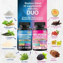 Shining Serenity Set - Zoyava Collagen & Cortisol All-In-One Multivitamin Combo - Made In USA With Extra Strength Ingredients,Soothe & Smooth Bundle - 其他 - 查看 4