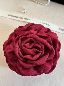 1 Stück stoffliche mehrlagige Rose Blume dekorative Haarklammer, elegantes französisches Design, geeignet für täglichen Gebrauch, Reisen, Hochzeit, Fotoshooting, Party, einfache und großzügige modische Haraccessoires, elegante Haarspange