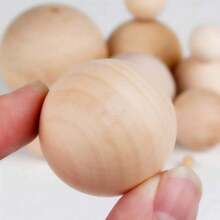 80pcs Unfinished Wooden Balls Set - Assorted Sizes Wood Spheres For DIY Crafts, Jewelry Making, And Art Supplies ﻿ - Multicolor - View 15