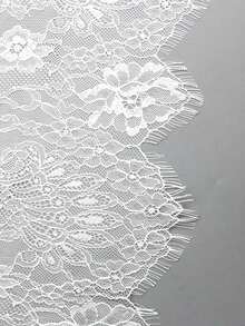 (3 Metros/Pacote) Renda de Cílios Duplos com 32cm de Largura, Macia e Vazada para DIY em Vestuário, Confecção de Vestidos de Casamento, Decoração Doméstica - Multicolorido - Visão 5